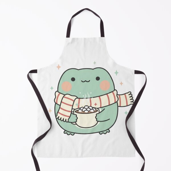 Item preview, Pastel Kawaii Frog With Scarf & Hot Chocolate, Christmas Design designed and sold by BloodMoonDesigns.