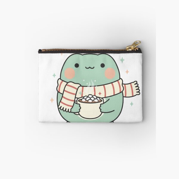 Item preview, Pastel Kawaii Frog With Scarf & Hot Chocolate, Christmas Design designed and sold by BloodMoonDesigns.