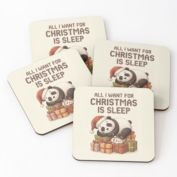 Item preview, All I Want For Christmas Is Sleep - Cute Sleeping Panda  designed and sold by AIDreamsArt.