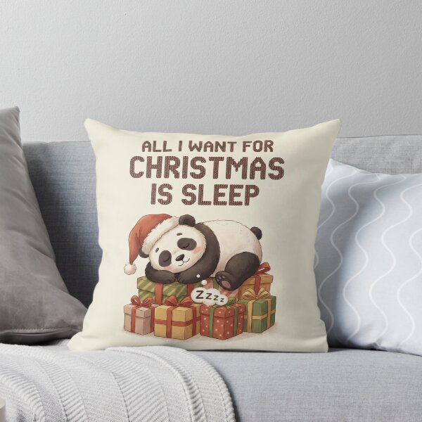 Item preview, All I Want For Christmas Is Sleep - Cute Sleeping Panda  designed and sold by AIDreamsArt.
