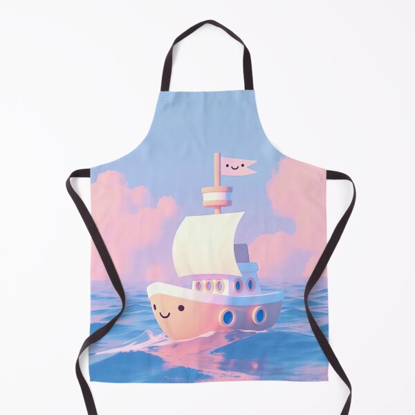Artikelvorschau, Kawaii Pastel Sailing Ship – Cute Sky Dream Boat entworfen und verkauft von NordseeSteel.