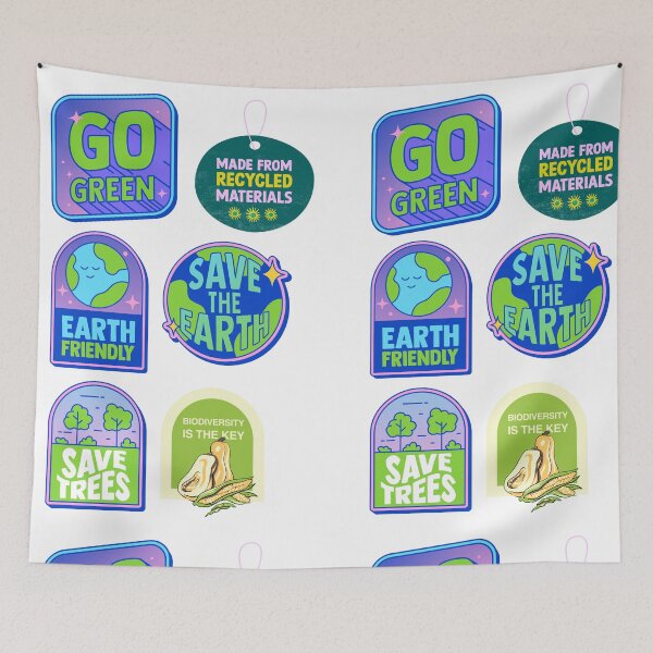 Item preview, Go Green Earth Friendly Sticker Pack designed and sold by CapriCreatives.