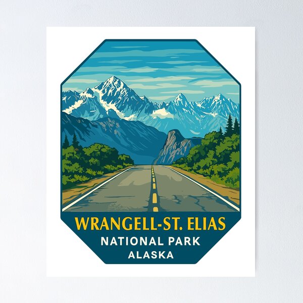 Item preview, Wrangell–St. Elias Alaska Mountain Sticker designed and sold by Ismeal Von.
