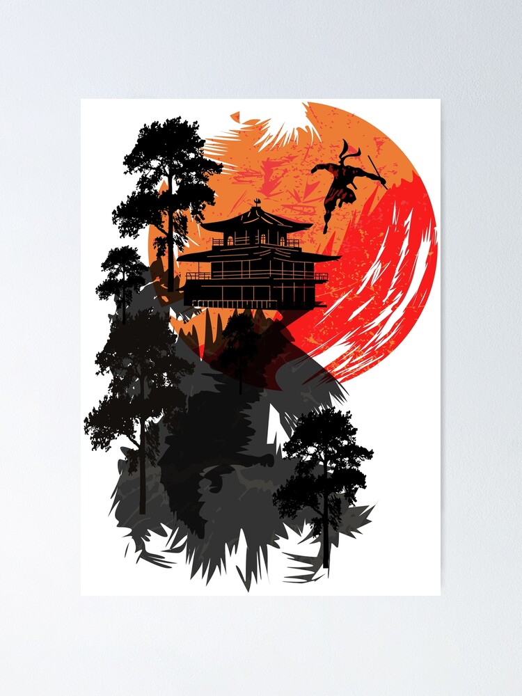 The Ninja Escape' Japanese Anime Beautiful Design Gift