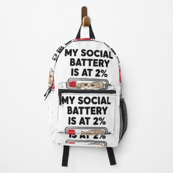 Item preview, My social battery is at 2% designed and sold by FitEnvy.