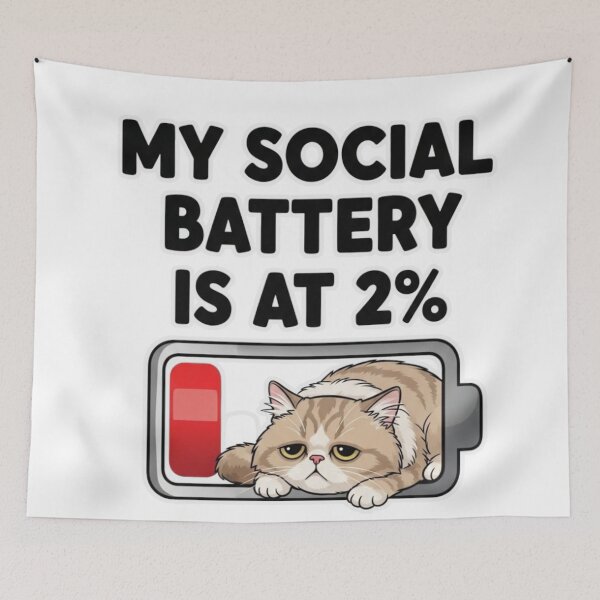 Item preview, My social battery is at 2% designed and sold by FitEnvy.