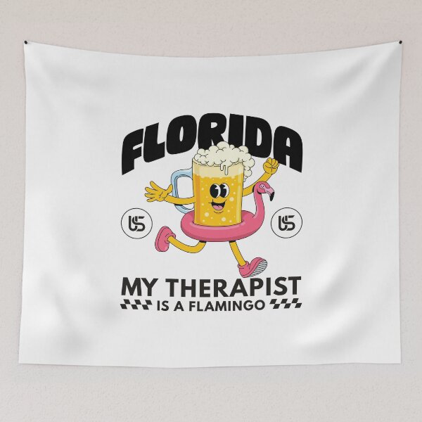 Item preview, Florida: my therapist is a flamingo designed and sold by Peerless-Prime.