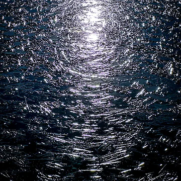 Artwork thumbnail, Luminous Ice Reflections – Abstract Water Pattern by Bargar Art