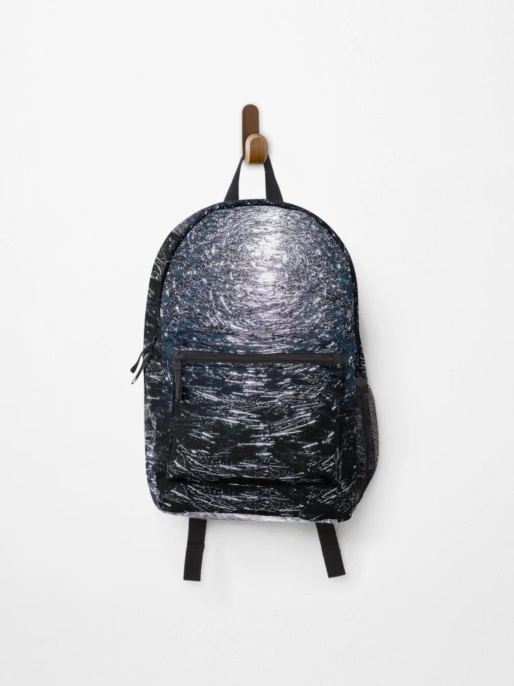 Thumbnail 1 of 3, Backpack, Luminous Ice Reflections – Abstract Water Pattern designed and sold by Bargar Art.