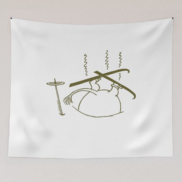 Item preview, Olive Skiing Moomintroll Stuck In Snow Winter Games designed and sold by MoominStore.