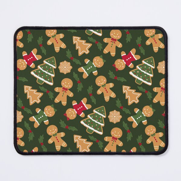 Item preview, Cute Festive Christmas Cookies on Green designed and sold by Lindsay Marie Patterns.
