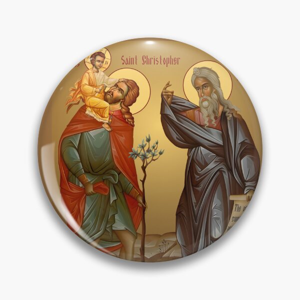 Item preview, icon Saint Christopher and Prophet Isaiah, Orthodox icon  designed and sold by orthodox-icon.