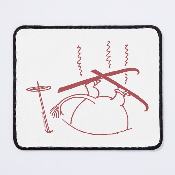 Item preview, Red Skiing Moomintroll Stuck In Snow Winter Games designed and sold by MoominStore.