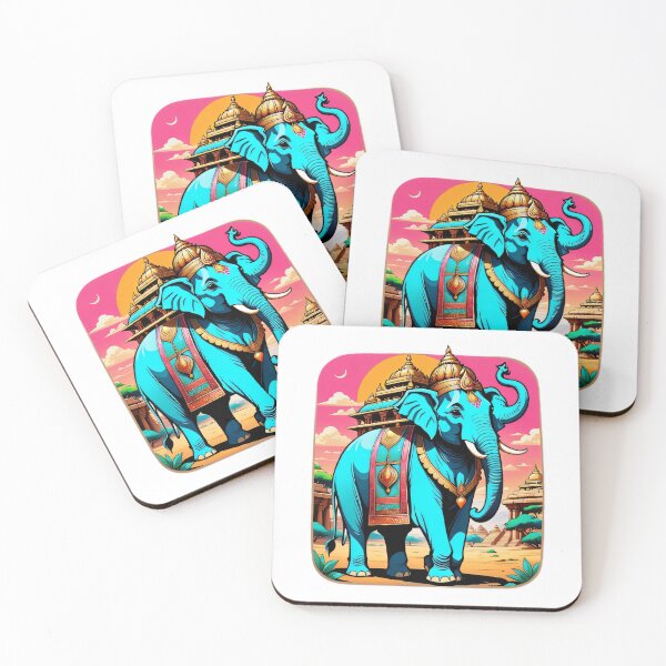 Item preview, Retro Elephant Art Sticker designed and sold by shashank3d.