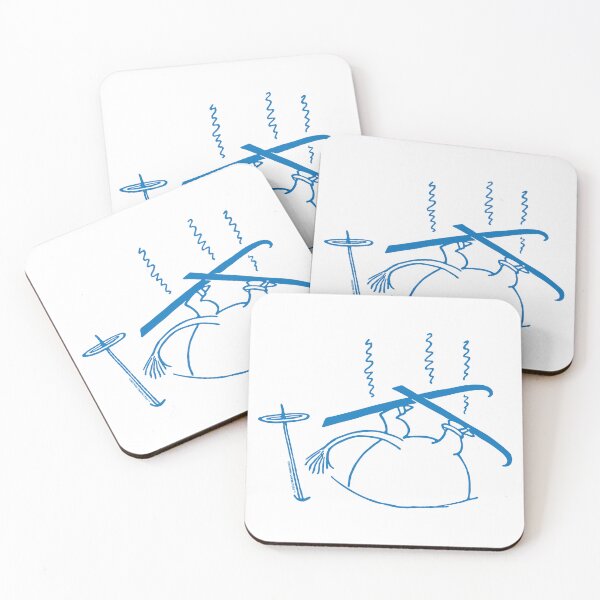 Item preview,  Blue Skiing Moomintroll Stuck In Snow Winter Games designed and sold by MoominStore.