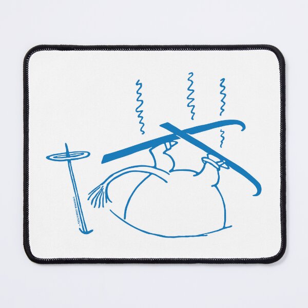 Item preview, Blue Skiing Moomintroll Stuck In Snow Winter Games designed and sold by MoominStore.