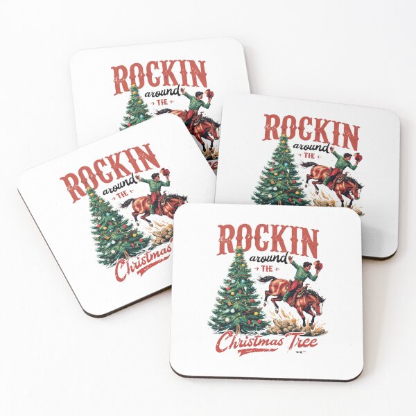 Item preview, Yee-Haw Jingle Bell Rockin' — Funny Cowboy Riding Moose Christmas Art designed and sold by Colorful-Garden.