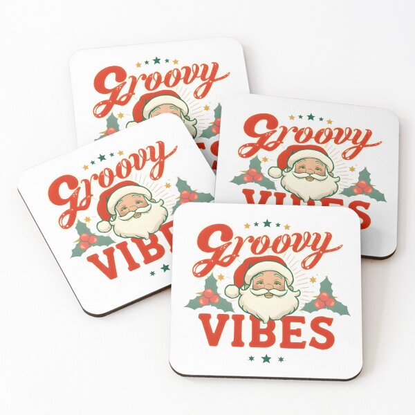 Item preview, Vintage Groovy Vibes Santa – Holiday Retro Art designed and sold by PixelInfinite.