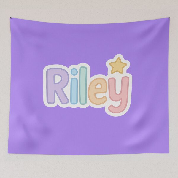 Item preview, Riley Pastel Name Sticker – Cute Kawaii Rainbow Letters & Star designed and sold by Sksticker991.