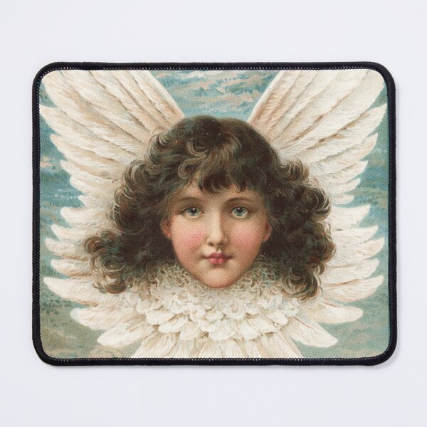 Item preview, ANGEL FACE WITH WINGS IN BLUE SKY AND CLOUDS designed and sold by BulganLumini.