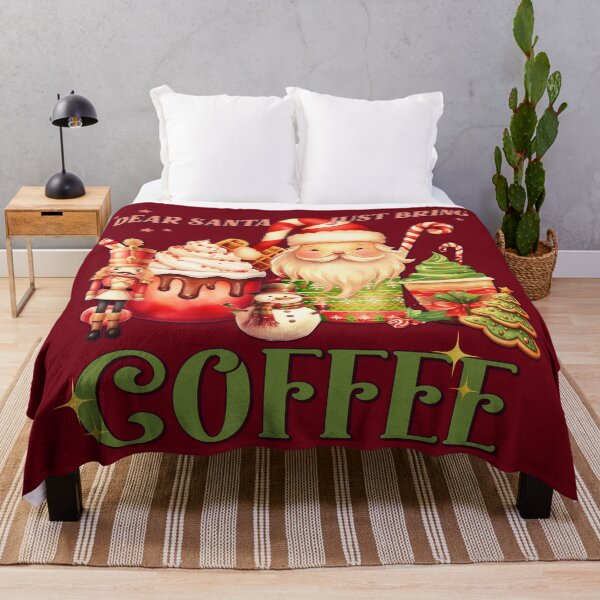 Item preview, Dear Santa Just Bring Coffee Vintage Christmas designed and sold by Lovemountain.