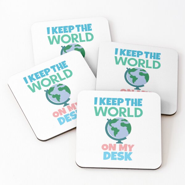 Item preview, I keep the world on my desk funny geography designed and sold by Think4Prints.