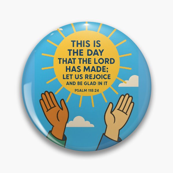 Item preview, Christian Inspirational Poster with Psalm 118:24 and Uplifted Hands. designed and sold by loveandlightrb.