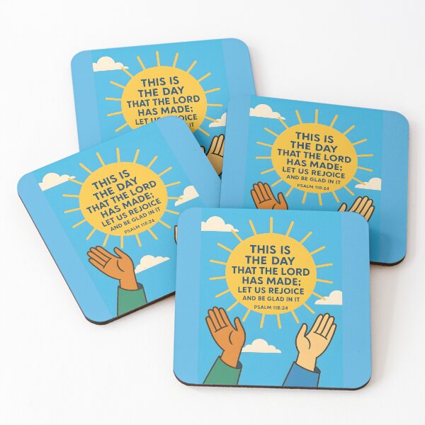 Item preview, Christian Inspirational Poster with Psalm 118:24 and Uplifted Hands. designed and sold by loveandlightrb.