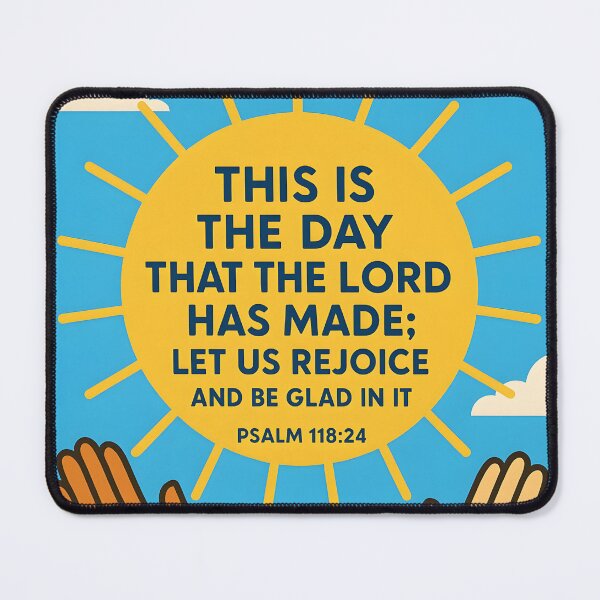 Item preview, Christian Inspirational Poster with Psalm 118:24 and Uplifted Hands. designed and sold by loveandlightrb.