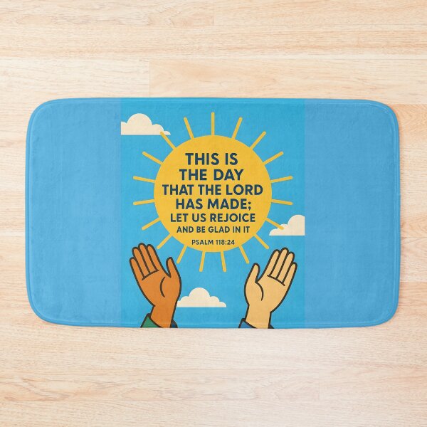 Item preview, Christian Inspirational Poster with Psalm 118:24 and Uplifted Hands. designed and sold by loveandlightrb.