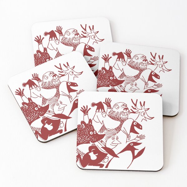 Item preview, Red Moomin's Winter Follies Running Characters designed and sold by MoominStore.