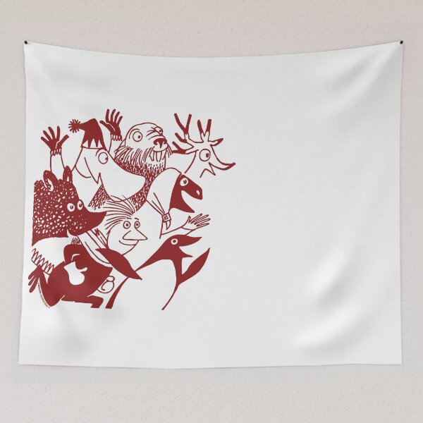 Item preview, Red Moomin's Winter Follies Running Characters designed and sold by MoominStore.