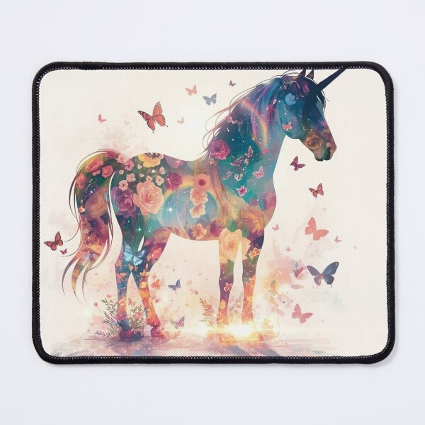 Item preview, Floral Dream Unicorn – Magical Watercolor Fantasy designed and sold by DreamistStore.