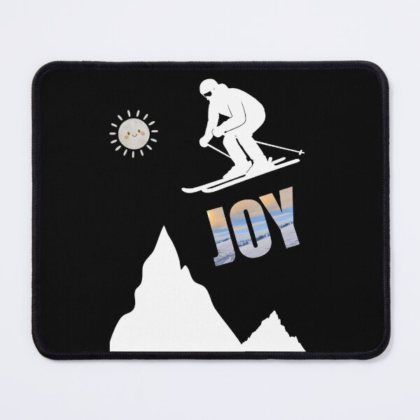 Item preview, Wintery JOY vibes with skis, sunset & mountains designed and sold by Katja LebenFreude.