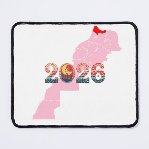 Item preview, Morocco 2026 – Tangier Highlight New Year Design | Moroccan Map Art designed and sold by GISSEMOURAD.