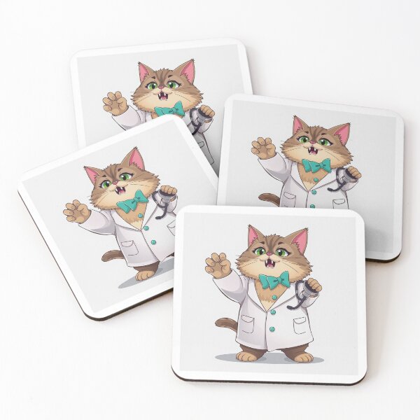 Item preview, Cute Doctor Cat Sticker – Kawaii Cartoon Vet, Funny Medical Kitty, Cute Animal Nurse, Adorable Chibi Cat Illustration designed and sold by RedStudioPRO872.