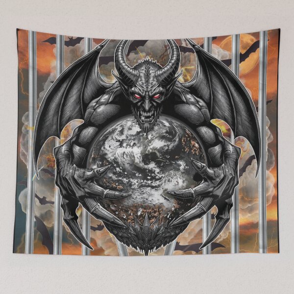 Item preview, Demon is available in the claws of the earth designed and sold by Tattoo-Shirt Designer .