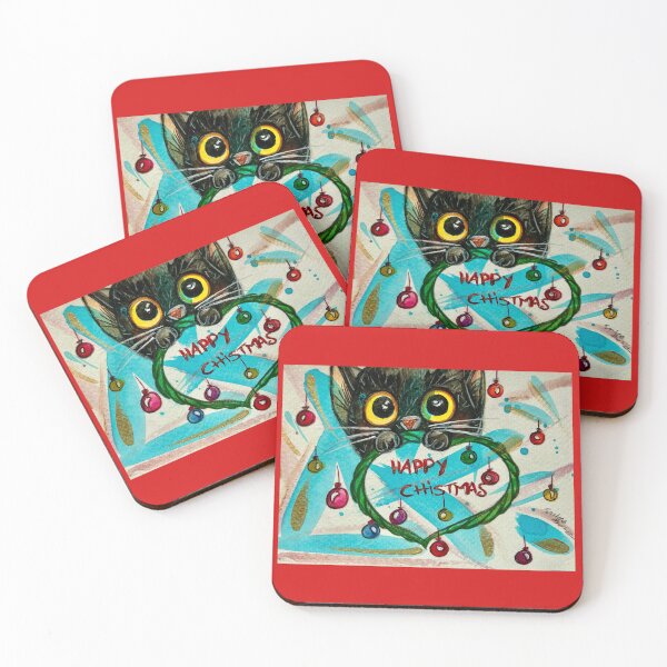 Item preview, Curious Christmas Cat designed and sold by Erikamarzana.