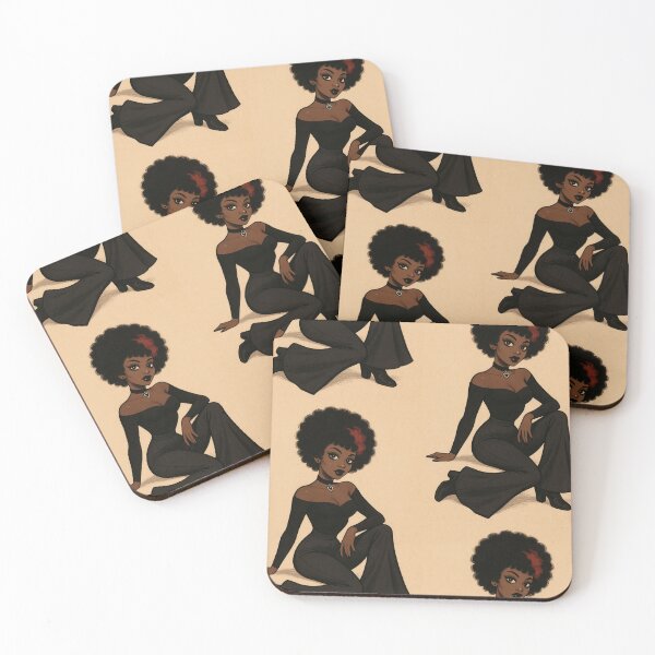 Item preview, Goth Disco Diva – Retro Afro Aesthetic designed and sold by SilkPinupStudio.