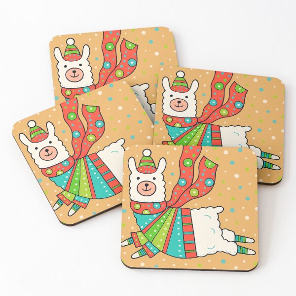 Item preview, Funny Christmas Llama in Scarf – Cute Holiday Winter Llama designed and sold by Darlin8888.
