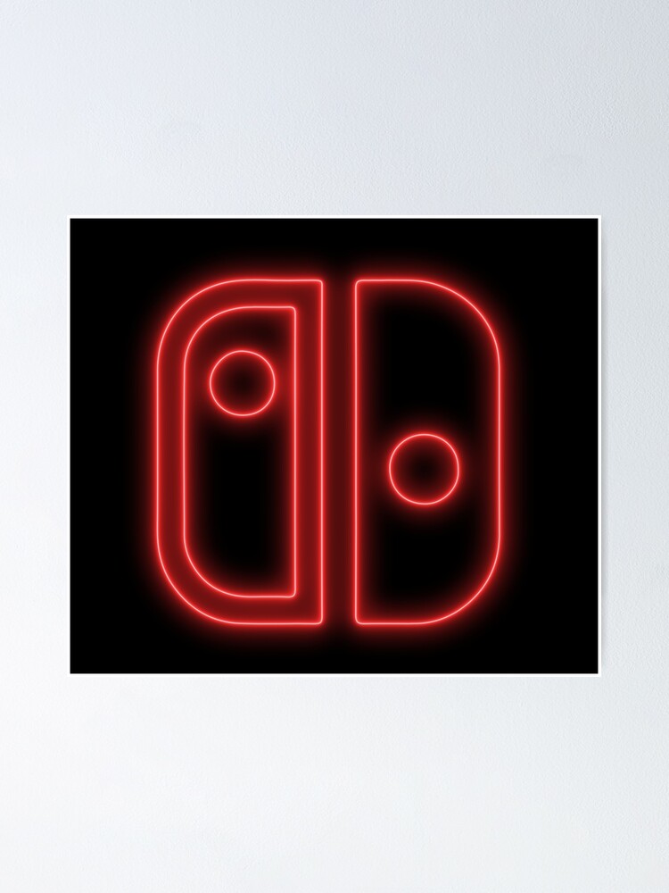 Nintendo Switch Neon Like Logo Poster By Helgema Redbubble