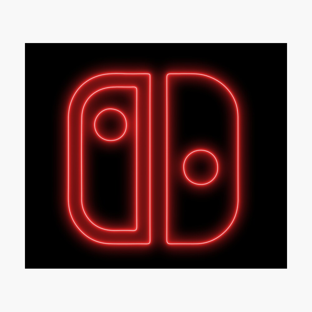 Nintendo Switch Neon Like Logo Poster By Helgema Redbubble