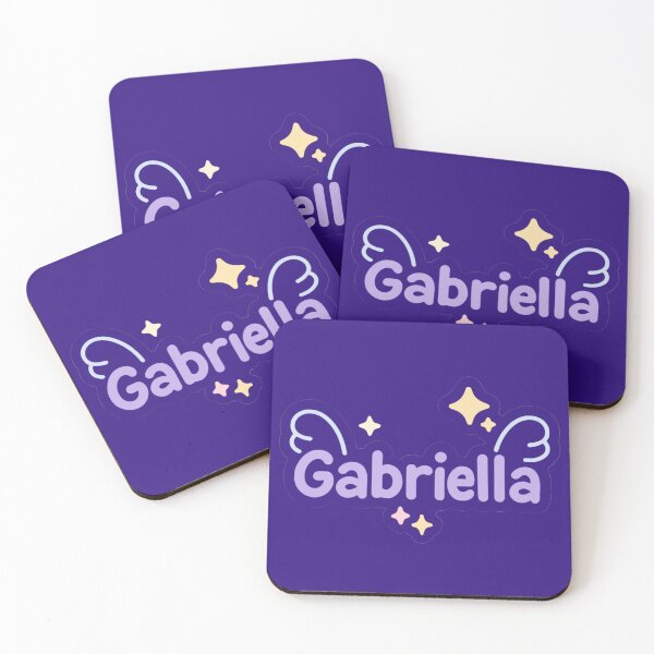 Item preview, Gabriella Cute Pastel Angel Wings Name Sticker – Kawaii Sparkle Design designed and sold by Sksticker991.