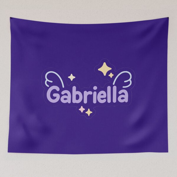 Item preview, Gabriella Cute Pastel Angel Wings Name Sticker – Kawaii Sparkle Design designed and sold by Sksticker991.