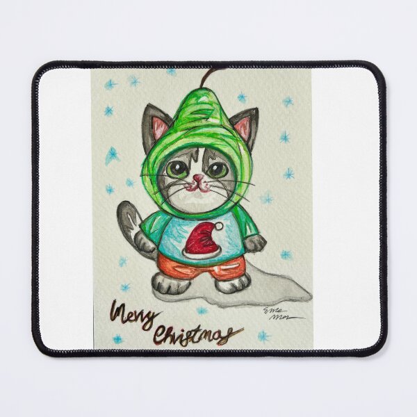 Item preview, Christmas pear hat cat designed and sold by Erikamarzana.