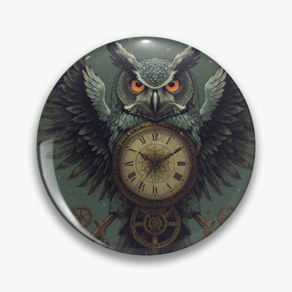 Item preview, Timeless Owl – Steampunk Clockwork Guardian designed and sold by DreamistStore.