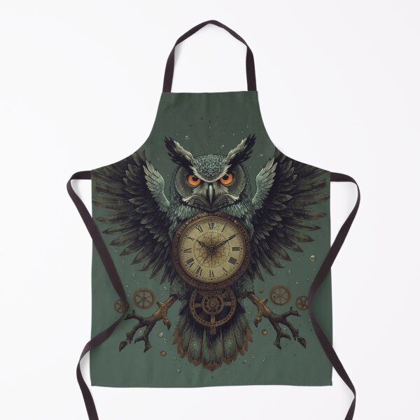 Item preview, Timeless Owl – Steampunk Clockwork Guardian designed and sold by DreamistStore.