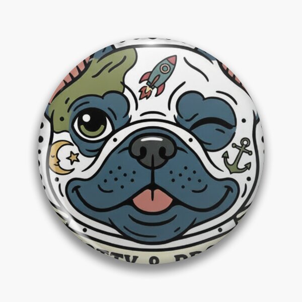 Item preview, Vintage French Bulldog Snorting T-Shirt - "Snotty & Proud" Funny Tattoo Style Frenchie Tee designed and sold by DogWorldOrder.
