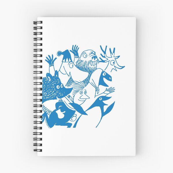 Item preview, Blue Moomin's Winter Follies Running Characters designed and sold by MoominStore.
