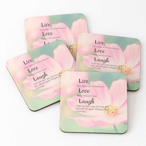 Item preview, LIVE LOVE LAUGH Floral Positive Quote designed and sold by Lovemountain.